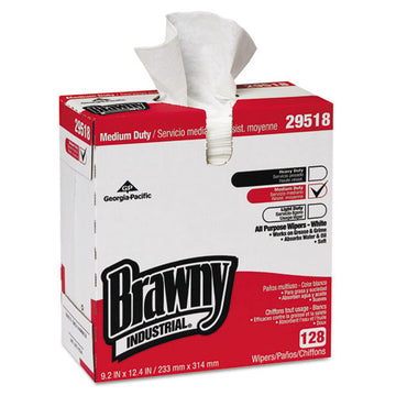 Brawny® Professional Airlaid Medium Duty Wipers, Cloth, 9 1-5 X 12 2-5, White, 128-box, 10 Boxes-carton freeshipping - TVN Wholesale